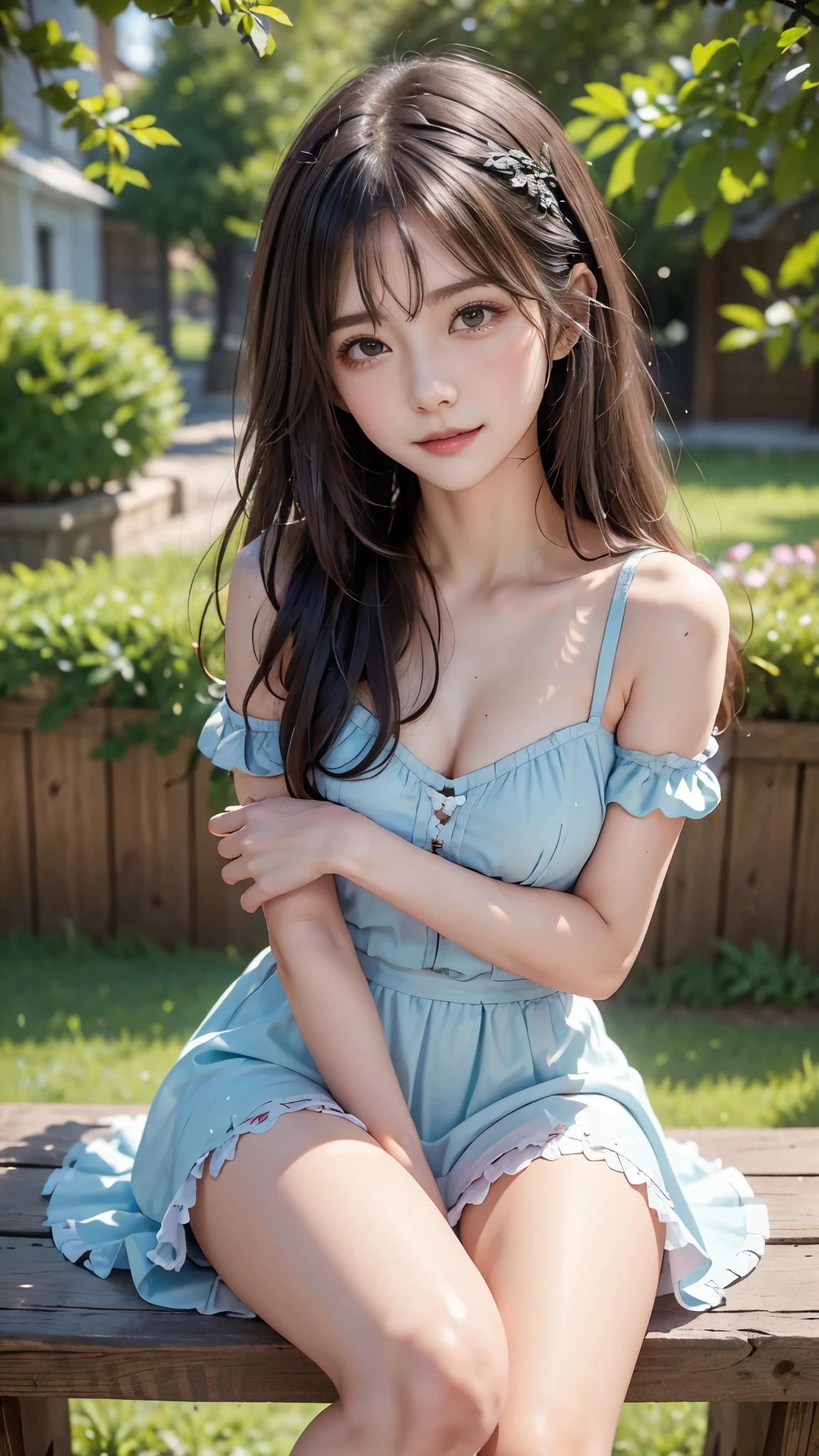 Very beautiful cute girl, full image,