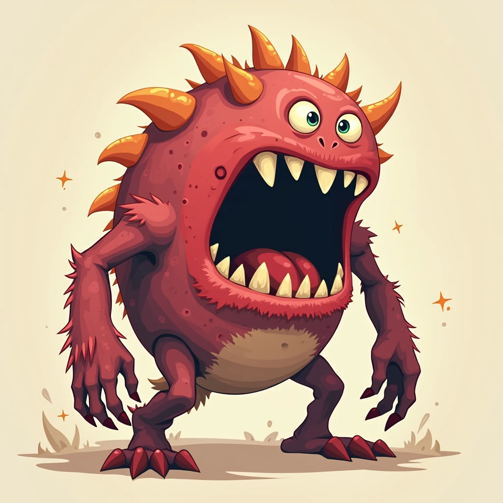 A monster in the style of Gerald Anthony Scarfe.