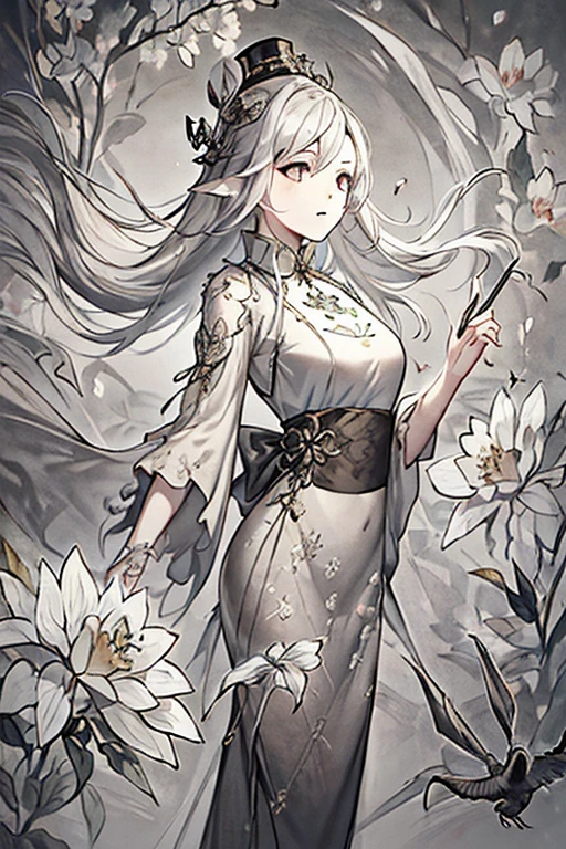 cinematic lighting, soft smile, profile, floating hair, starry sky background, manga style.