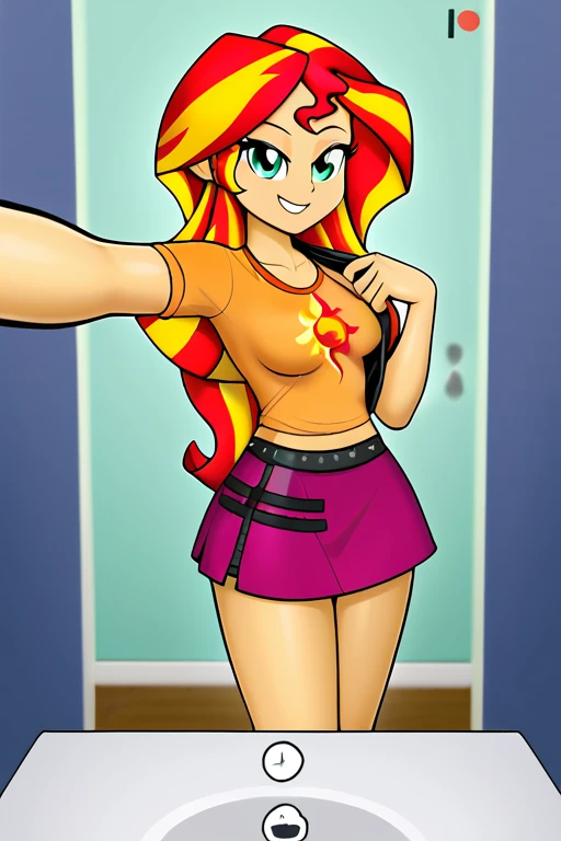 explicit, solo, bra, sunset_shimmer, cute, cute face, awww, butt, bend down, equestria_girls, breasts, clothes, female, big_tits, nipples, looking at you, strip club, skirt, skirt lift, cartoon, panties, male_pov, bulge, twitching, briefs, unzipping, open fly, wink, blushing, smiling, show accurate, vector
