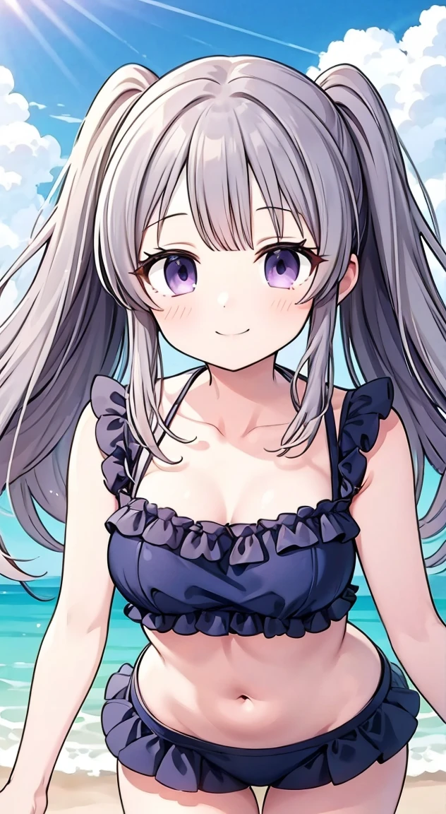 cute,Kiriko Yukoku,bikini,side tie bikinibottom,A smile full of happiness,