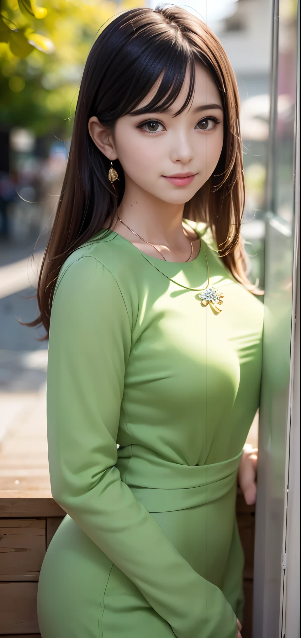 ((masterpiece,top-quality)), (photographrealistic:1.4),((masutepiece,8K)),hight resolution,Studio Soft Light, Rim Lights, vibrant detail, realistic skin textures,Japanese, 1 beautiful woman, bob Hair, faint thin bangs, make - up, 34 years old, Detailed skin, long-sleeve tunic blouse, wide-leg pants, Standing, White background, White Room,white walls, fully body photolooking at viewer