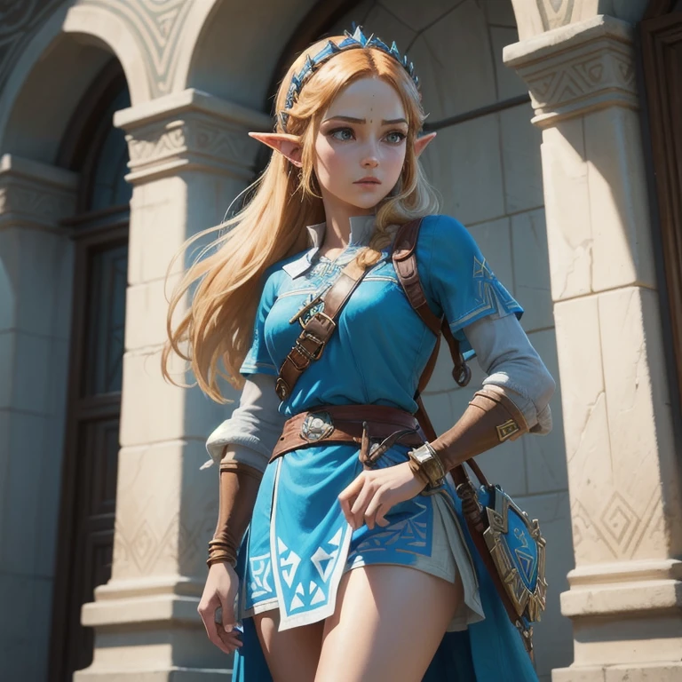 zelda with  skirt lifted