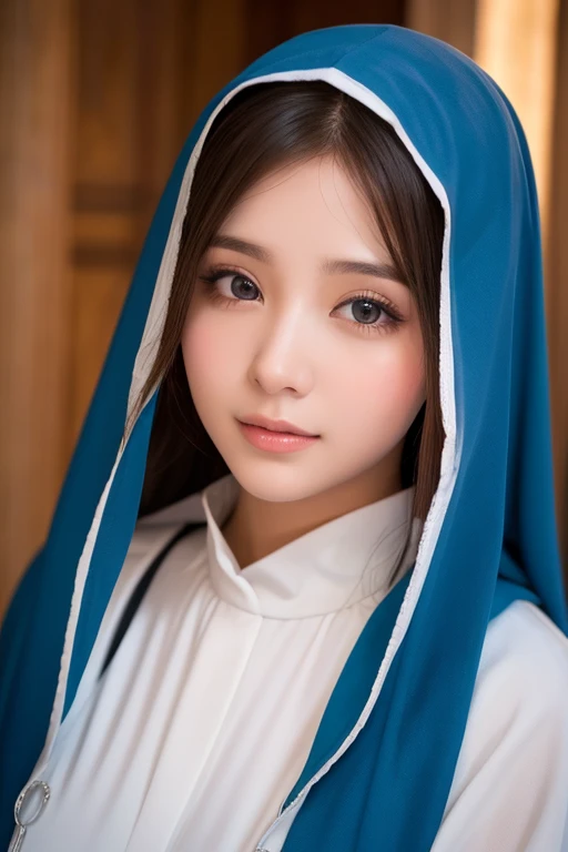 Realistic、Highest quality、Highest quality、masterpiece、Ultra-high resolution、RAW Photos、Realistic、Bright lighting、Face Light、Smooth Professional Lighting、Looking into the camera、alone、Adult female、Beautiful woman、Super Beauty、Realistic肌、Moisturized Skin、Realistic eyes and faces、Perfect model body shape、Beautiful Eyes、Big eyes、Inconspicuous tear bags、slim、big breasts of medium size、Beautiful fingers、Long Hair、Brunette Hair、black eye、Looks happy、From Above、(Both ears are hidden by hair)、(((Witch Costume)))、Fantasy World、Medieval European streets