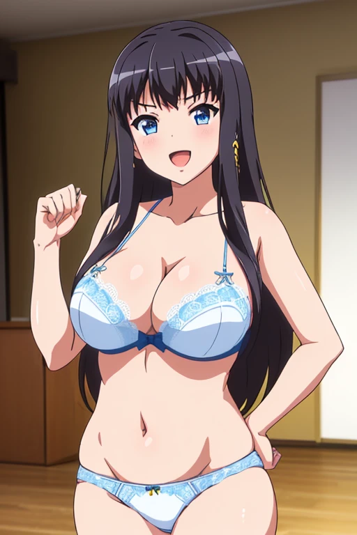 nsfw, masterpiece, best quality, high resolution, 2D, anime cels, 8K,Official art, beach, yamagami shino, final romance, final romance 4, 1girl, white micro bikini, (gigantic breasts:1.2), black hair, blush, embarrassed, smile