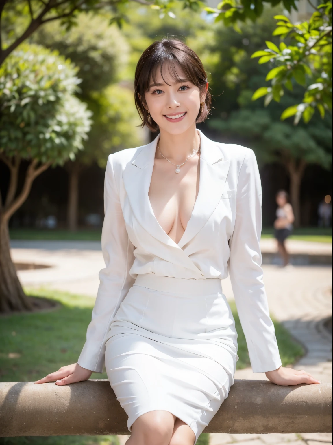 Photo - Real (1. Royal Sister Korean Star) I slicked my hair back., White skin, light makeup, breasts of standard size, smile, Wear a purple patterned camisole jacket, Standing in front of the hut, Full body portrait, Hyper HD,Stick your butt out,livestock