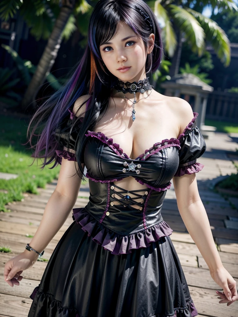 Kokoro, better quality, Multi-colored hair, gothic clothes, 1 , high resolution, 