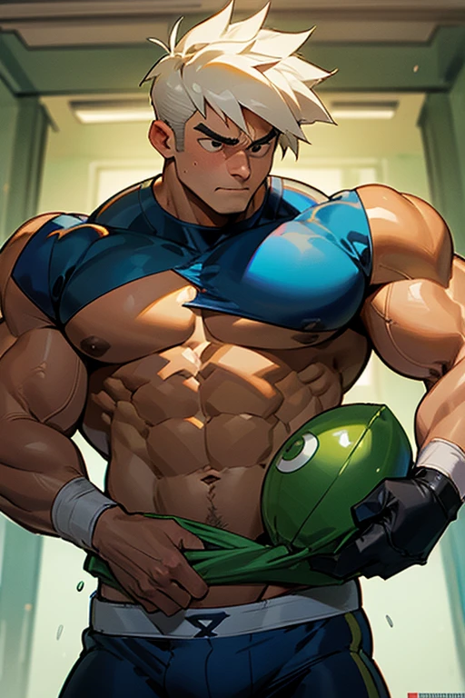 Danny Fenton in a locker room as a big dumb football jock bro staring in blank stupefied expression under hypnosis as he flexes his muscles and becomes just like dash baxter. Hyper crotch bulge. Hyper muscles. Big biceps. Big triceps. Big traps. Broad shoulders. Big hyper meaty pecs. Big deltoids. Big lats. Big glutes. Dumber. IQ drain. hypnosis. Hypno. Hypnotized. Brainwash. Brainwashed. Brainwashing. Conditioning. Meathead. Musclehead. Brute. Brutification. Jockstrap. "I ... I feel ... funny.... Huhuh.... Like, uh .... Big ... dumb ... football jock.... Beat up the nerds.... Make more bros.... Be ... like ... Dash.... Broooo.... Bigger and bigger ... dumber and dumber.... Rule the school... Big, dumb, and cruel.... Hate nerds.... Beat up the nerds.... Make more jocks... All will be jocks.... Big, dumb football jocks, just like me...." Dash Baxter smirks and watches Danny give in to the change.