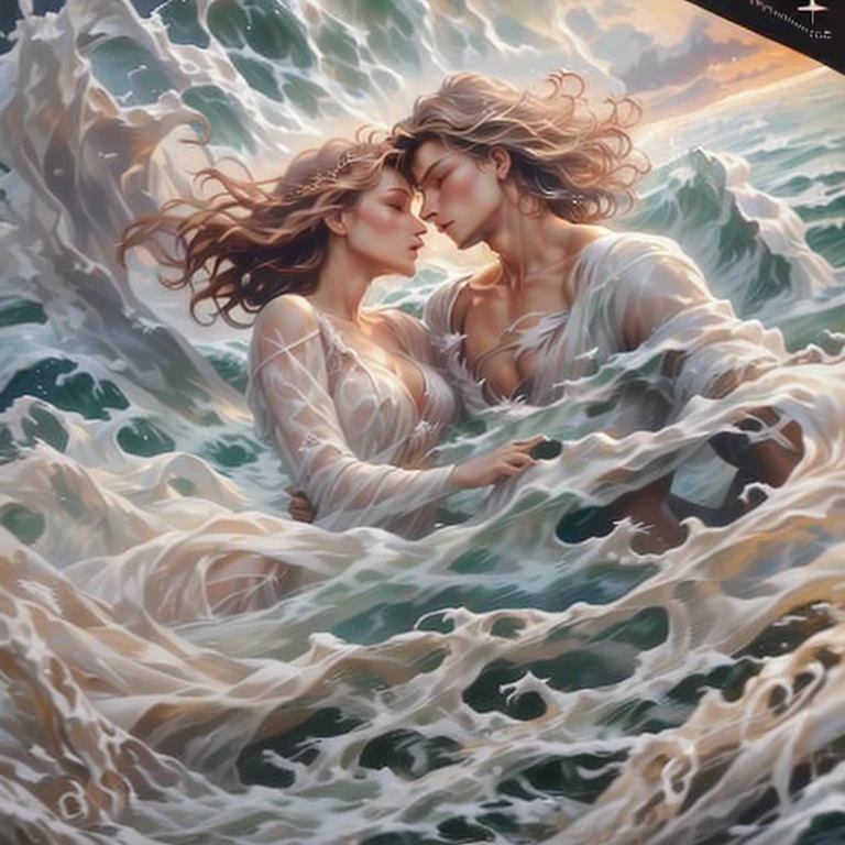 Greek mythology, calypso and odyssey, 1 man, 1 girl, beautiful face