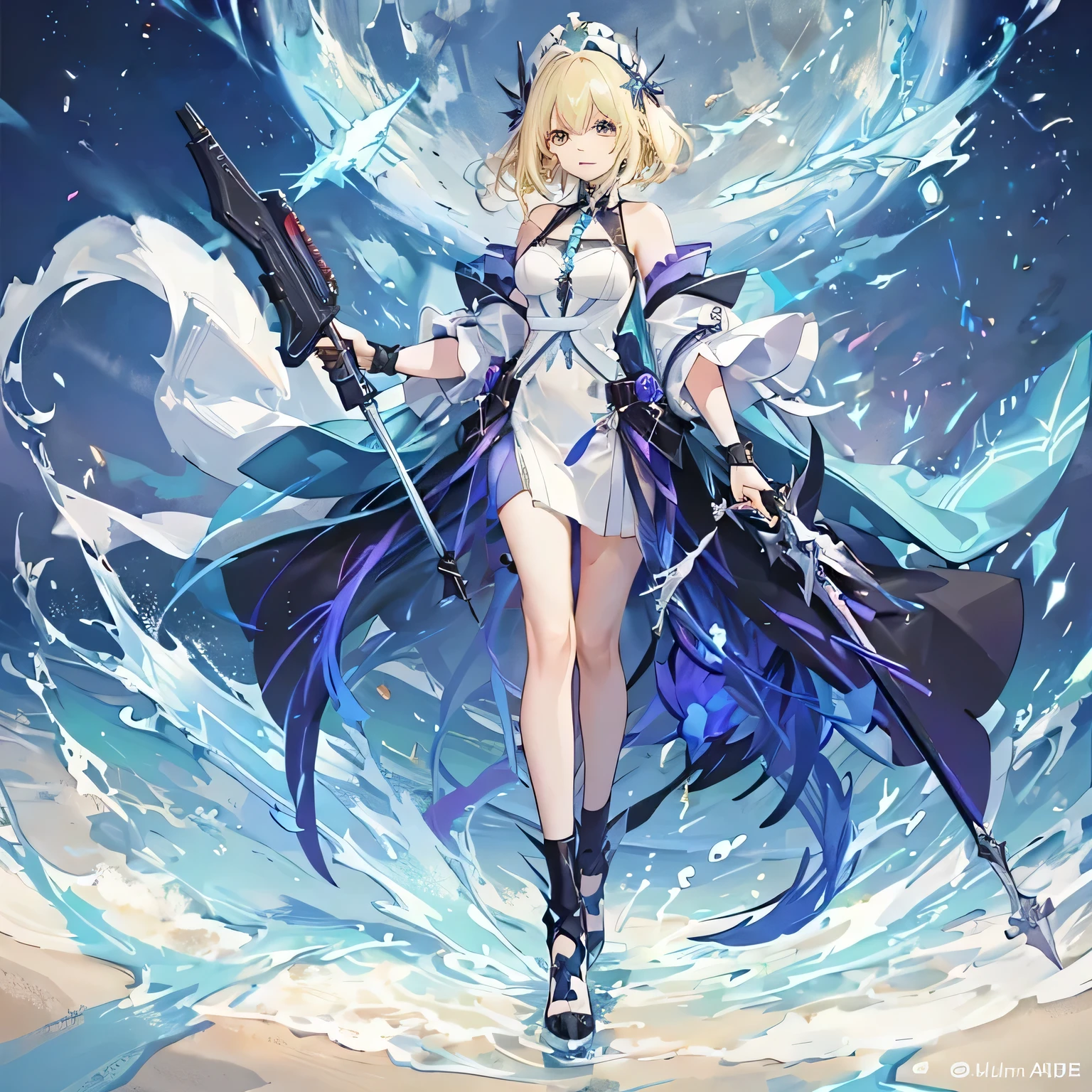 <lora:morganLeFayLora_v20:0.8>, morgan\(nsfw\), black dress,bow,black bow,bikini, ((masterpiece)), ((best quality)), ((ultra-detailed)), (intricate detail), (illustration), (Highest Quality, Amazing Details:1.4), (1girl), beach, full body, breast out, large breasts, detailed face, happy mood