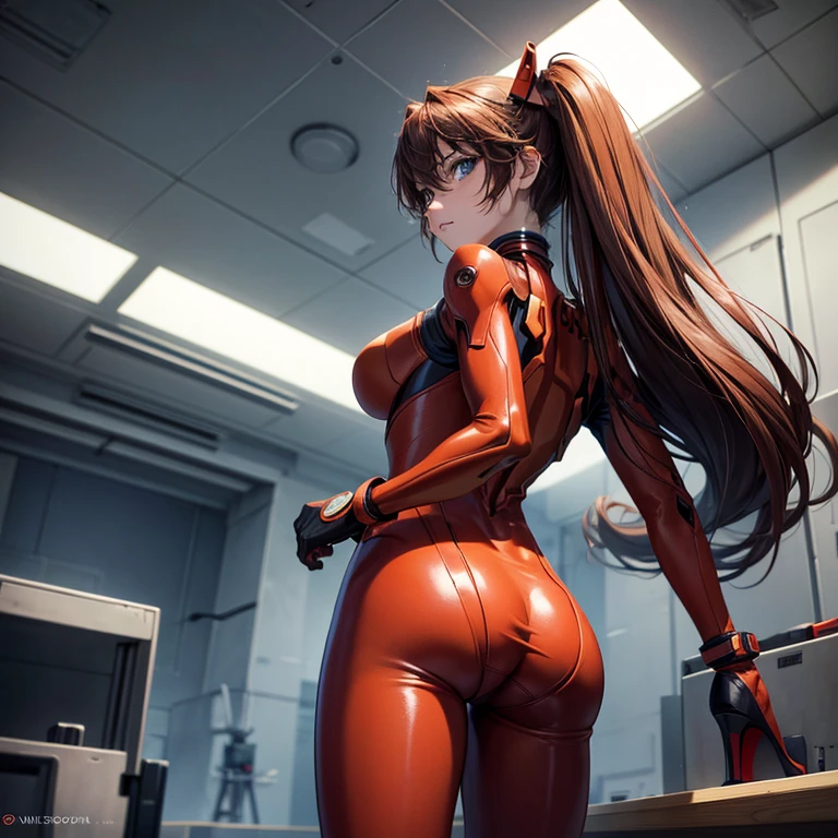 1 girl, Asuka Langley Shikinamy, ((Evangelion)), abierto, agachada en plugsuit transparente, (((DeepVnecklineslipdress))), (pechos grandes:1.27), Enorme areola , (((perfecto))), View from behind, view from back, (((deslizamiento de areola))),((areolas hinchadas)),((Sideboob)),(((cuello))), beautiful woman, Mujer preciosa, Hermosa joven, Chica con pelo largo, pelirrojo, Cara joven adorable, female idol portrait, peinado desordenado, ((Walking through a desert city)), ulzzang, ulzzang-6500-v1.1, pureerosface_v1, maquillaje coreano popular, maquillaje popular de Corea del Sur, con el pelo largo, (8k, foto RAW, La mejor calidad, obra maestra: 1.45), (NSFW:1.35), Trazado de rayos, NVIDIA RTX, Super resolution, Irreal 5, Sub-Surface Scatterring, Texturas PBR, postprocesamiento, Anisotropic filtering, profundidad de campo, maximum sharpness and sharpness, Texturas multicapa, Mapeo de albedo y especular, sombreado de superficie, Accurate simulation of light-material interactions, proporciones perfectas, octane representation, duotone lighting, ISO bajo, balance de blancos, regla de tercios, apertura amplia, 8K RAW, high-efficiency subpixels, sub-pixel convolution, glow particles