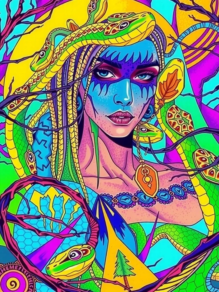 Seductive psychedelic horror, Trippy Hentai, body horror, having sex, real breasts, surreal Sex, LSD trip, sensual, psychedelic sex, provocative, colorful, glowing