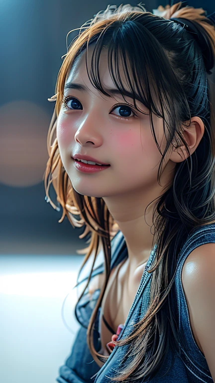Ultra-detailed complex 3D rendering of face, (Colossal: 7.8), (masterpiece, top quality, octane rendering, 8K), glamour shot full body image, very beautiful young elf, cleavage, (very detailed skin: 1.2), (exposure: 1.1), brown-haired, (skewed yellow micro bikini, : 1.5)), one beautiful Caucasian woman, with black skin with full soft breasts and black skin with big buttocks, Long braided hair, big breasts, dynamic angle, mystical expression, ultra-realistic photos, ((portrait))), bare feet, futuristic urban background, facial muscles, detailed and beautiful queen gold crown, in the style of Marvel Comics, ArtStation trends, clear focus, studio photography, intricate details, highly detailed, detailed red eyes,crotch open, seducing with sexual expression, detailed mouth inside, , sharp focus, digital rendering, professional, abs, dark gray background, mouth open lightly, hands on head, ((((She is wet)))