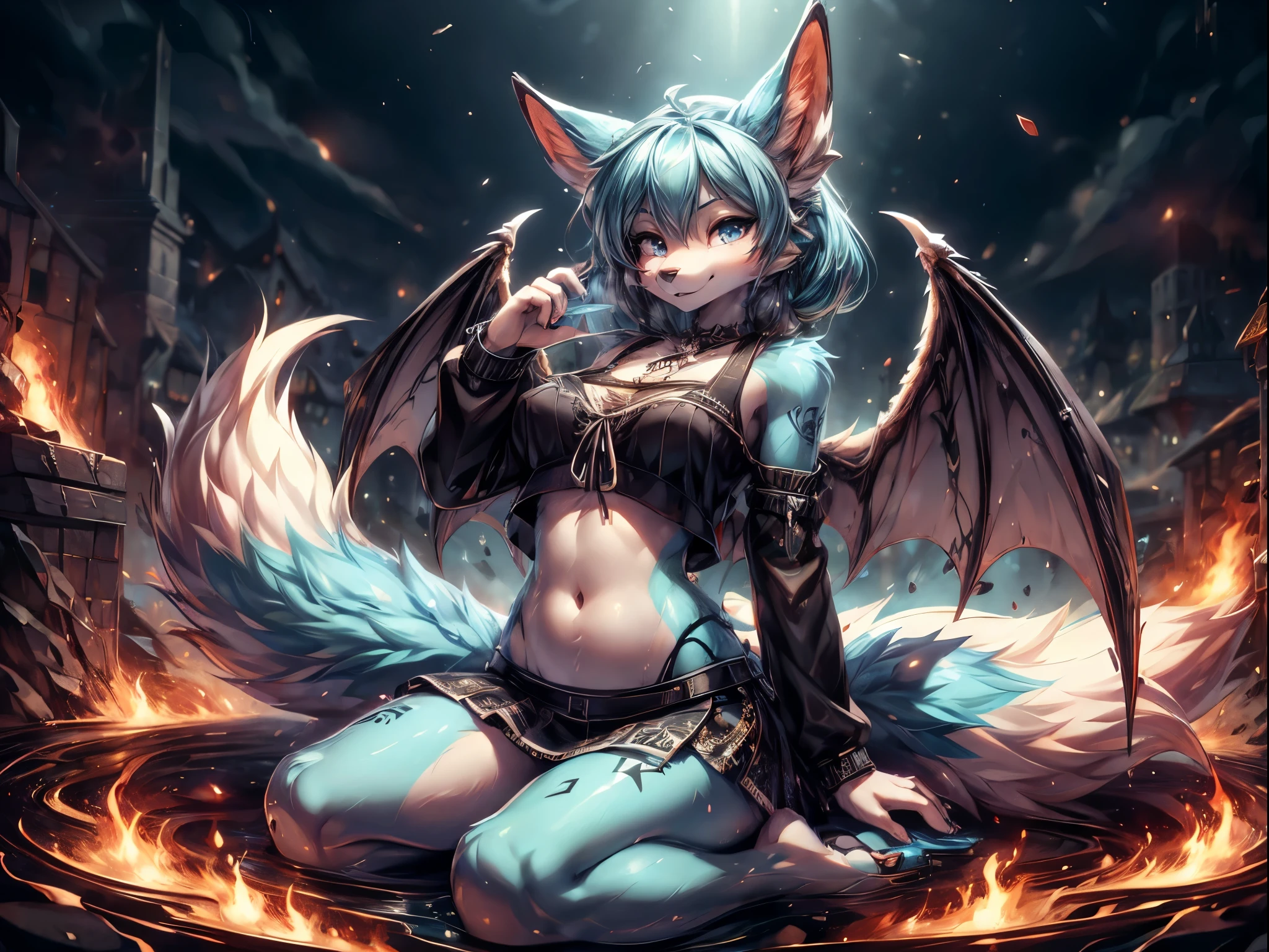 The best quality, high definition image, super calidadMiku Hatsune dark blue body High Definition, kitsune ears, grabbing her ass, touch her bud, creampied vagina, internal creampie, open legs, solo doggystyle in bed, alta definition image, sweaty body, exhausted, tired and tired face, sweat drips all over his body, High Definition, squating position in bed, stars flutter around your head, brazilian carnival costume, vampire wings, very showy, kneeling in hell, fire around her, evil face, lustful look, hell sucubo, you taste his hand, hand in mouth