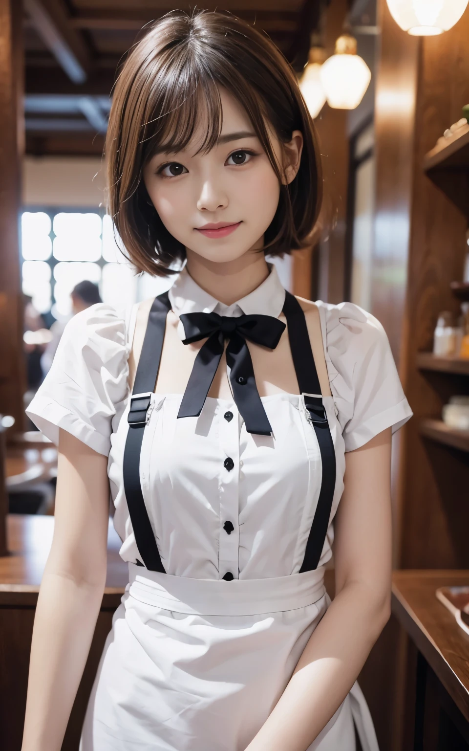 (8k、RAW Photography、top-quality、masterpiece:1.2)、(realisitic、Photorealsitic:1.37)、ultra-detailliert、
1 girl in、20age、cute little、独奏、Beautiful detailed sky、Detailed Cafe、natta、sitting on、date、(a smile:1.1)、(Mouth closed)、large full breasts、seducting smile、profetional lighting、Sony A7R4、Zessie 50mm f1.8、
medium breasts、Beautiful Detail Eye、(shirt with collar:1.1)、a bow tie、Transparent pleated skirt made of vinyl、(short-hair:1.2)、Floating Hair、Transparent shirt made of vinyl