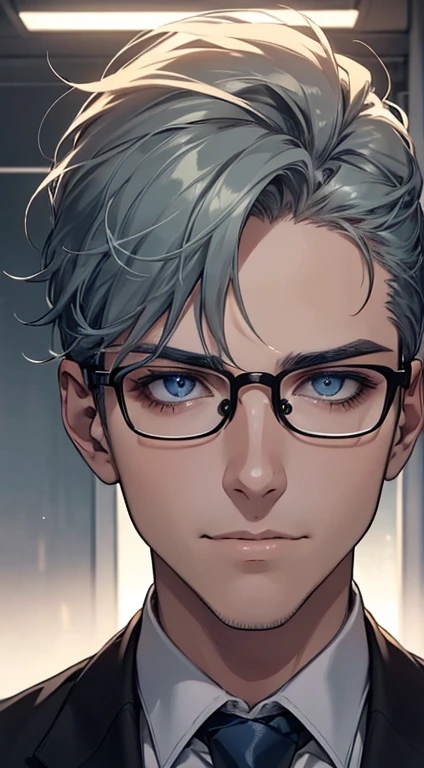(absurderes, A high resolution, Ultra detailed, hdr), Masterpiece, Best quality, A boy, 10 me, Solo, Handsome, Short hair,pointy hair, White hair, eBlue eyes, finely eye and detailed face, Wearing glasses，Real Shadow, Topless, full bodyesbian, A white towel is wrapped around the waist, Home style MUJI, on bath, Solitary mood