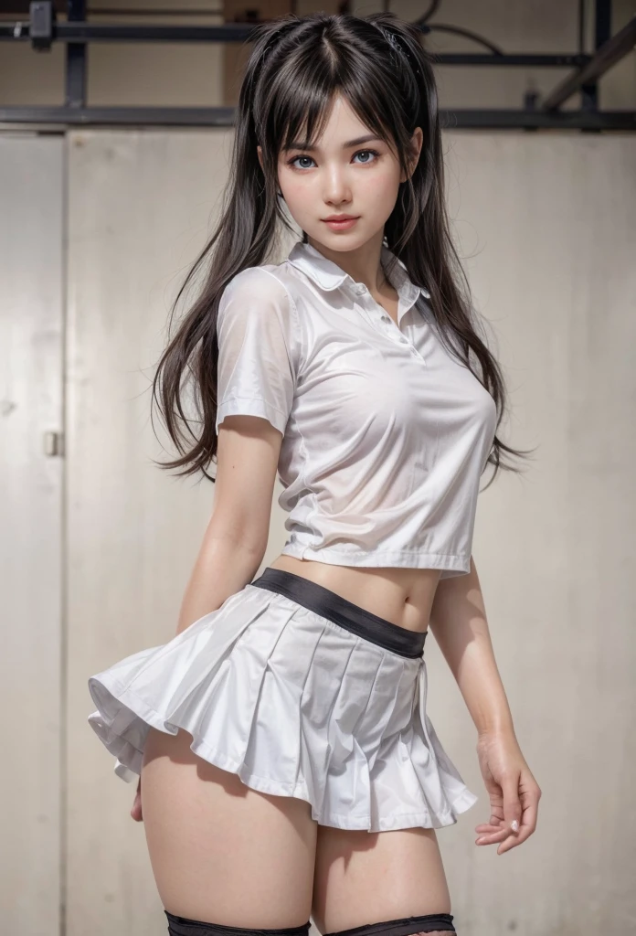 Kokoro, (best quality, ultra-detailed), (realistic:1.37), beautiful and detailed face, ultra-realistic texture, delicate face, delicate body, red lipstick, long-lasting colors. high definition, 8K. expression a slight cute smile