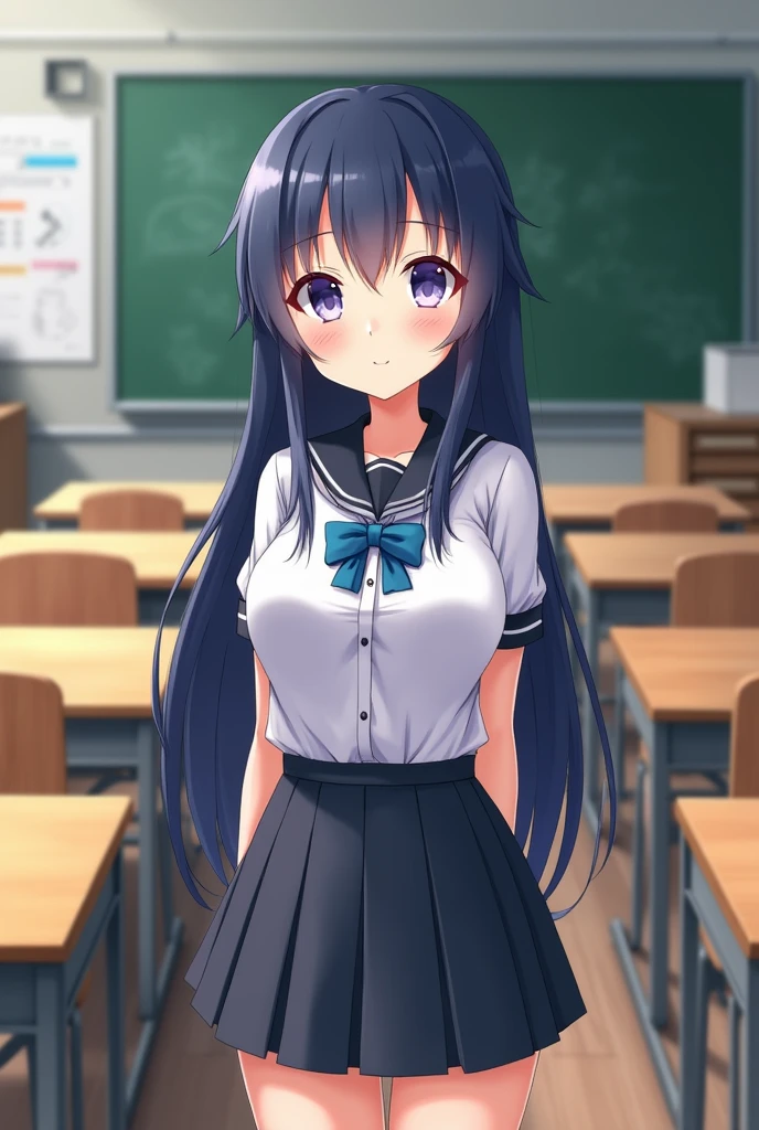 (8K, Top quality, Masterpiece: 1.2), Ai Hoshino, Super detail, Super high resolution, (1girll), Big 1.3, Student uniforms JK costumes, Chest open, looking at the camera in (show off pubic area ), Beautiful detailed face, Smile, Sunlight, Lots of lighting, Japan,Classroom,,Open your legs,Squatted,white panties,