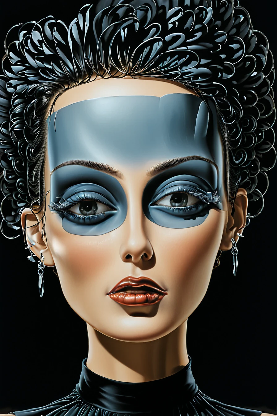 Mujer robot futurista, estilo de anime, Incredibly smooth surfaces scatter light through wet mechanisms, Epopeyas, inmensidad, full bloom, El escote es seductor, Helado, un majestuoso, Ava Gardner, Fay Wray, Packaging action, psychological, frantic, deleite, Ultra - Detallado, Octane representation, The air is full of relativistic flames, Como cambio, El espacio es lugar, Cuerpo, brillantemente, Pero, Riente, Araki, Sorayama