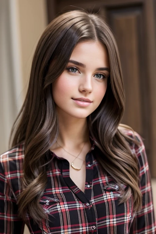 A girls 1,5 meters, white with brown hair and eyes