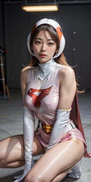 raw　photo,realistic,beautiful woman、Jun、Japanese、squatting down、spread legs、show white panties,sexy、straight,,looking at the viewer,break, Year_classic_Jun_gatchaman_my wife,www.my wife.and, long hair,beautifulface、素face、face visible、ＳＨＩＥＬＤThere is no、Mini super mini skirt、white panties、raw　photo,realistic,beautiful woman、Jun、straight,Pause,looking at the viewer,break,
Year_classic_Jun_gatchaman_my wife,www.my wife.and,
long hair,chest,green eyes,lips,medium chest,blonde hair,lipstick,compensate,
gloves,cape,Helmet,belt,elbow gloves,white gloves,mask,skirt,leotard,Spacesuit,white legwear,pink dress,superhero,body suit,
official art,Highly detailed CG Unity 8k wallpaper, perfect lighting,Colorful, bright_front_face_lit,shiny skin, (masterpiece:1.0),(Highest_quality:1.0), 超High resolution,4K,Super detailed, photo shoot, 8k, HDR, High resolution, (disorganized:1.2), kodak portrait 400, film grain, blurred background, (bokeh:1.2), Lens flare, (lively_Color:1.2),professional photos, (beautiful_face:1.5),