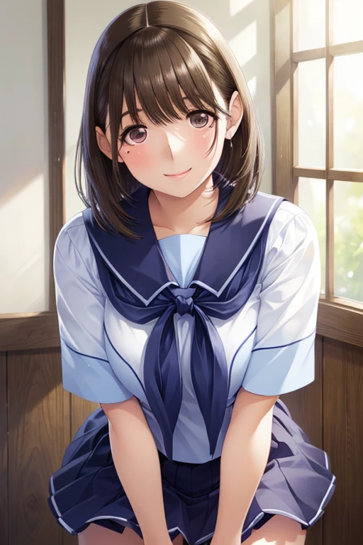 Ulzzang-6500-v1.1, (RAW Photos:1.2), (Realistic:1.4), Beautiful detailed girl, Very detailedな目と顔, Beautiful details, Ridiculous, 信じられないほどRidiculous., Large file size, Very detailedな, High resolution, Very detailed, highest quality, masterpiece, Chemomimi, ((Japanese school girl uniform)), shape, Very detailed, BAPV, Integrated, 8k wallpaper, wonderful, Fine details, masterpiece, highest quality, Very detailedな YTD ユニフォーム 8k 壁紙, Light on the face, Cinema Lighting, One Girl, 16yo, (()), ((Dynamic pose))), (Camel Toe), (half), (pantyhose), (Sit on your knees、Bend your legs))
