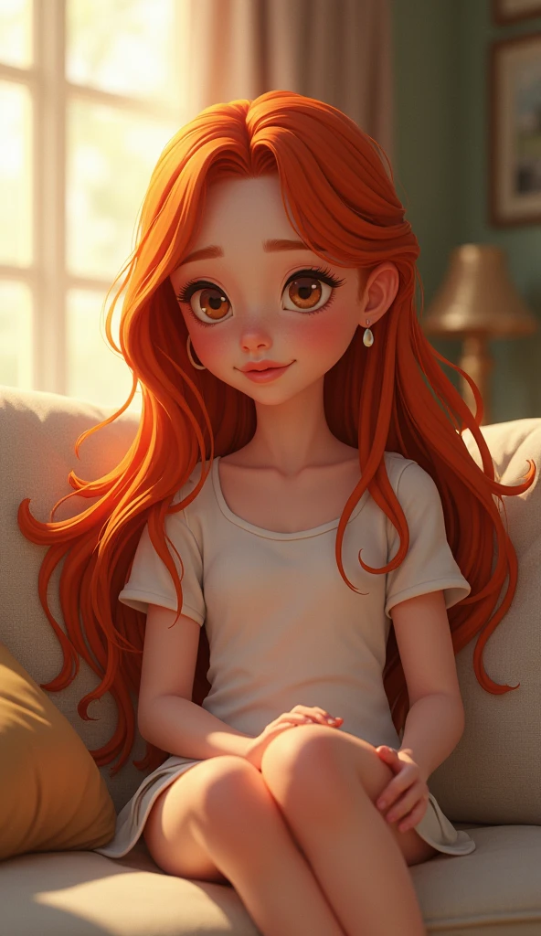 Girl sitting on a table