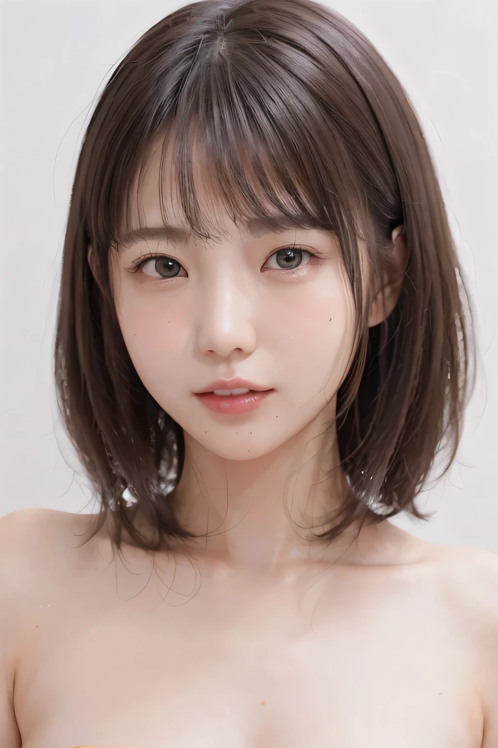 (masterpiece、Best Quality、Ultra-detailed、Ultra-high resolution)、girl、solo、slim、Slender、(Face Shot)、((White simple background))
