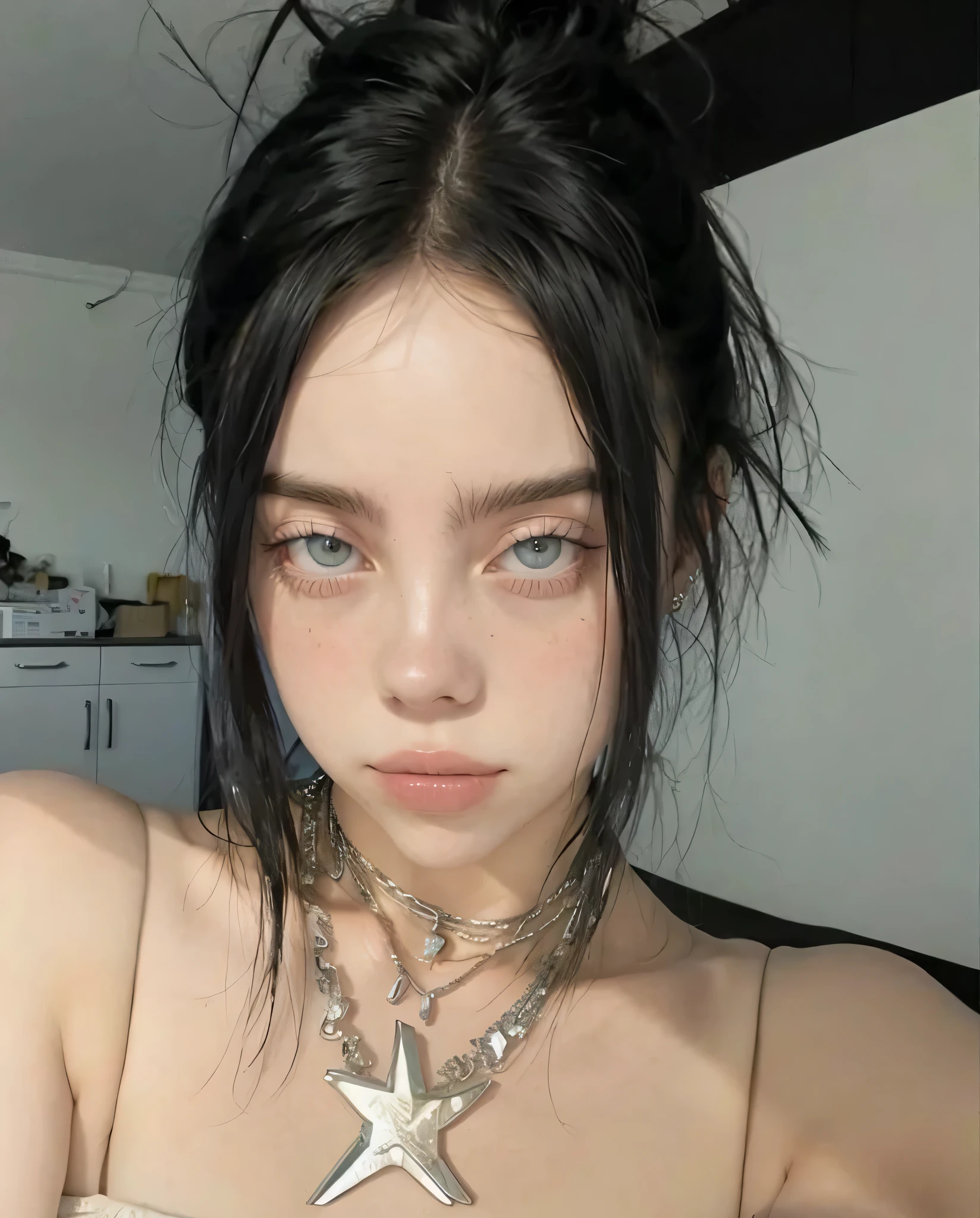 Olhos azuis claros