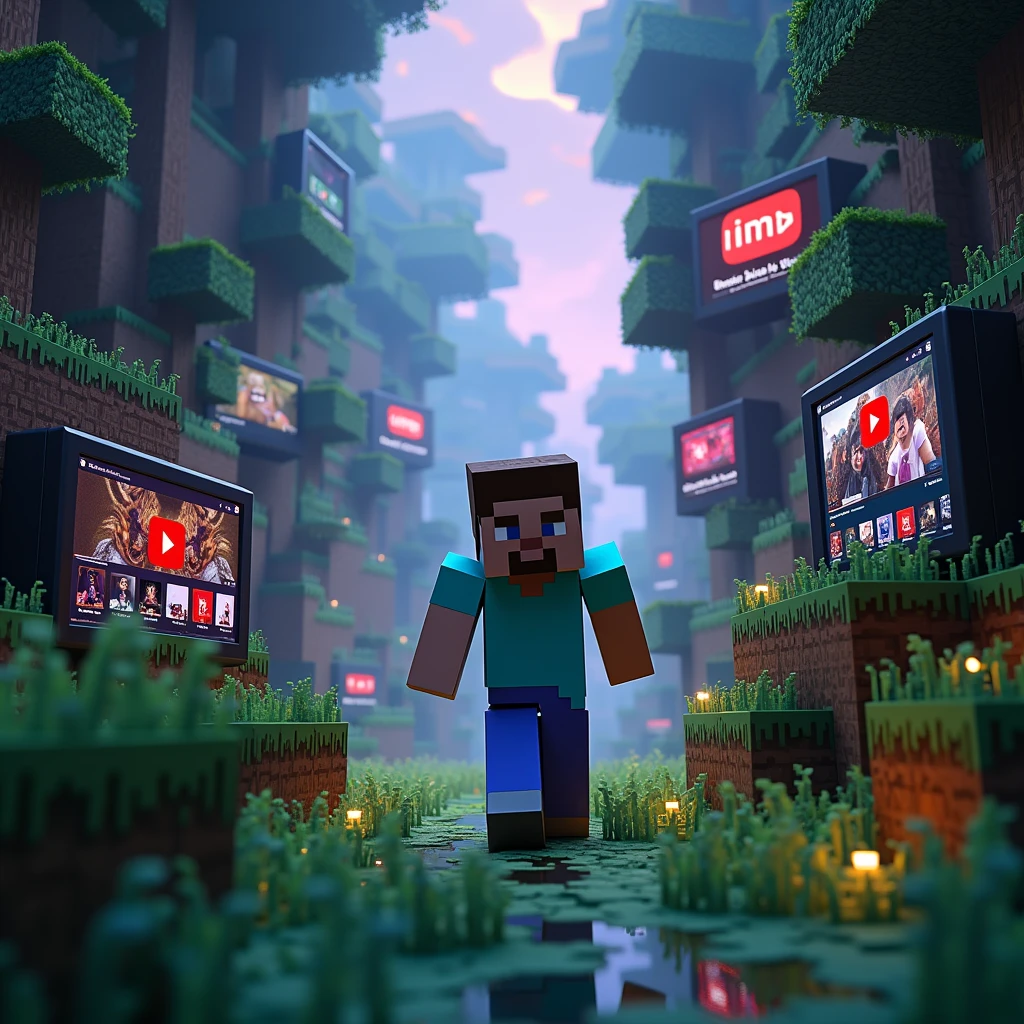 Beautiful image about minecraft and youtube 