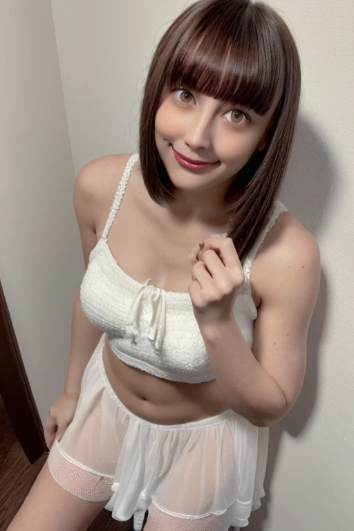 Japanese,Beautiful ,Baby Face、Upper body image、Ultra-flat chest:1.85、Ultra short height、An innocent smile、Flat Chestのクローズアップ、Flat Chest:1.85、cute,Primary school students,clavicle、Primary school students用水色のカーディガン、Summer clothes、So small and so young、On the bed:1.85、She has her arms open wide waiting for a hug:1.85、Big frilly ribbon:1.85、Strong motherhood、sunday morning