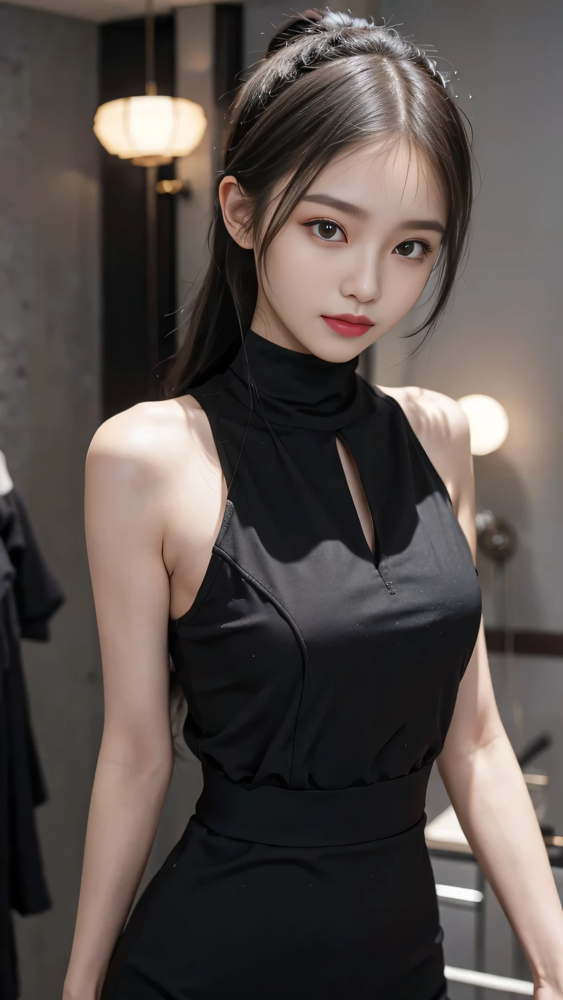 8k、alone、16 year old big breasted beauty,Super Beauty(Like the real thing),Iris,super beautiful teenager,Black short bob hair,黒と赤のSexy Exterior,Black trousers,Golden decoration,長くて大きなJapanese sword,Demon Slayer: Androgynous Beauty,What&#39;s left behind,A wonderful work of art、Wind effects:1.9、Cloud Effect:1.2、Full Rendering、Caustic soda coating、Unreal Engine、Japanese sword 1本,Cool beauty,Ultra-high resolution,super 超Realistic Skin,Ultra-precise hand-crafted detailing,１Japanese sword,smile,Photorealistic RAW photos of the highest quality。Backlight, Cinema Lighting, Film Grain, 50mm lens, Nikon D850,Realistic Skin,Fantasy art,Character Art,Ultra-high resolution,Muscular and slim body,Muscular and lean lower body,Precise facial details,What&#39;s left behind,Perfect hands,Cool sexy beauty,landscape,A lot of thick red smoke(largely),Ultra-realistic smoke,Extremely ripped abs,Muscular Beauty,Very large breasts,Sexy Exterior,Wide open chest,Body balance,smile,Makeup,Accentuate your cleavage,