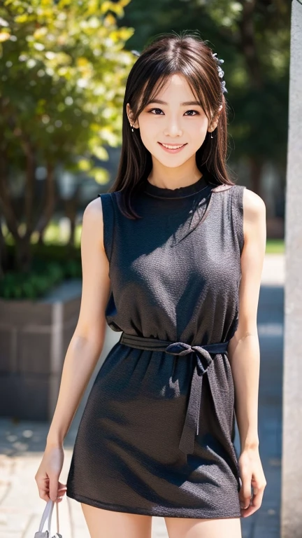 (top-quality、8K、32K、​masterpiece、nffsw:1.2)、Photo of a cute Japanese woman、(mournful smile、red blush:1.1)、looking at the viewers、(Beautiful detailed dress skirt:1.2)、Detailed legs、(Spread legs:0.9)、(Lace pantie:0.9)、(wind lift:1.6)、full body Esbian、the wind、城市、outside of house、Opening Mouth、