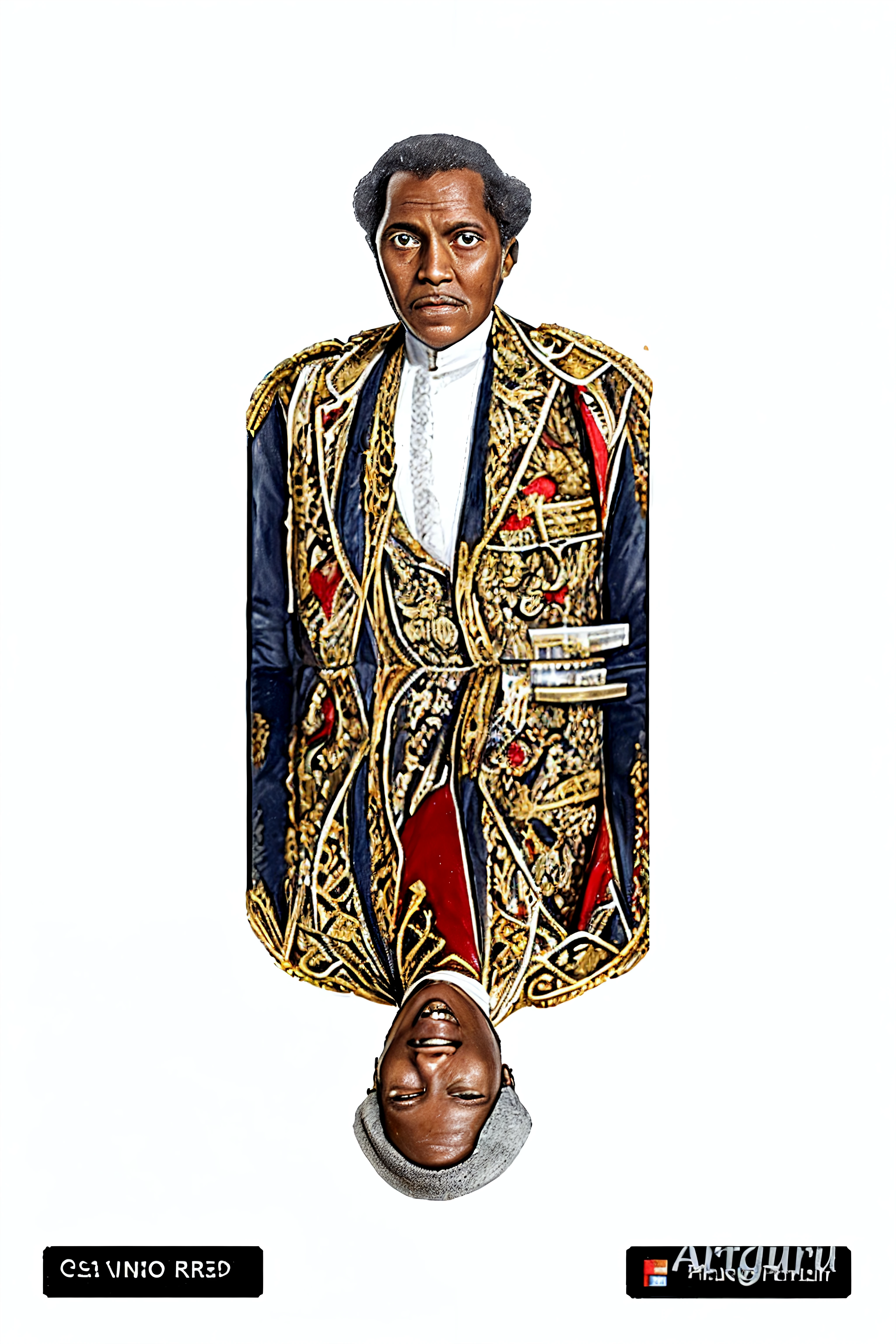 a statue of a king by Tim Okamura <lora:ral-porcelain-sdxl:1> ral-porcelain