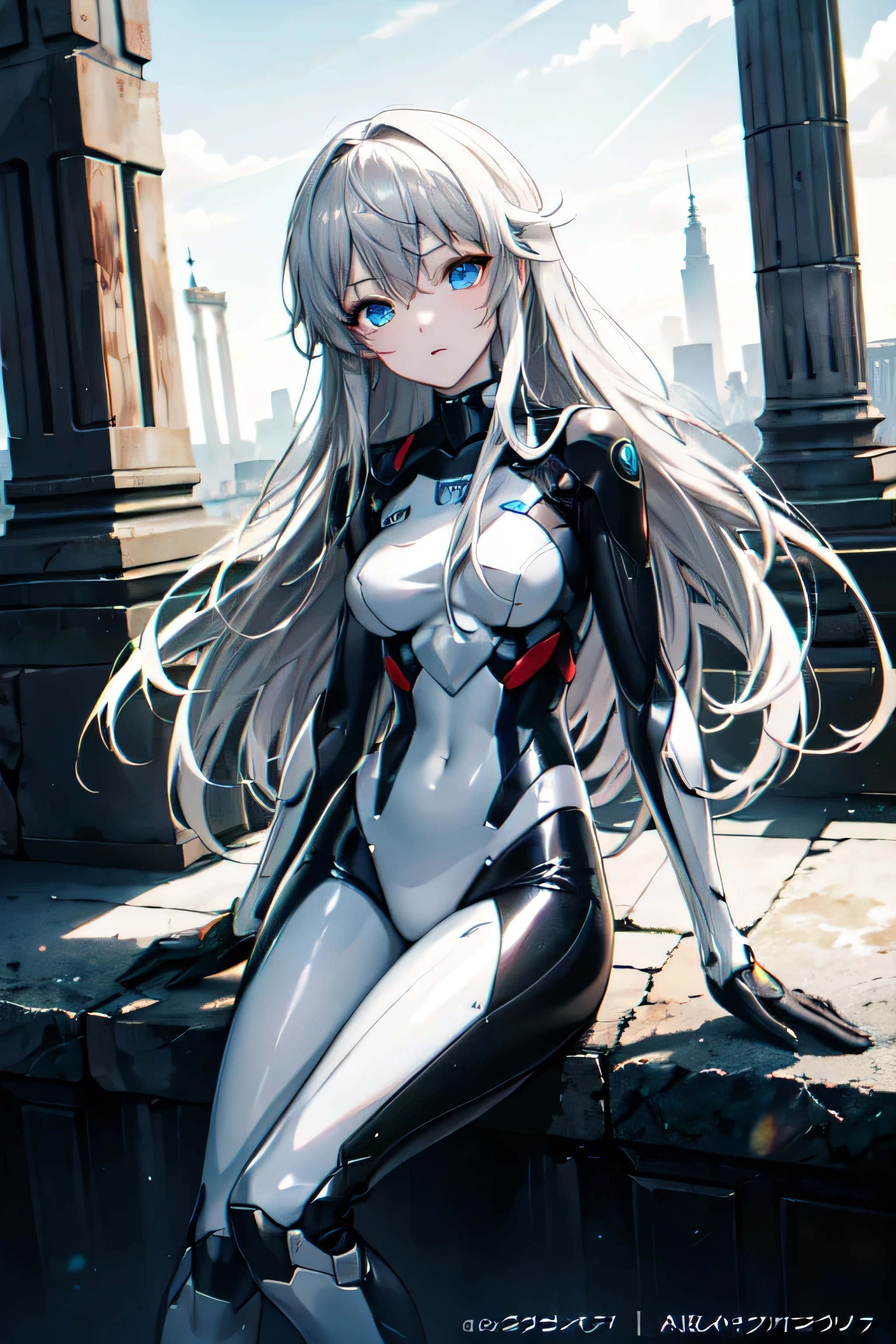 girl　cyborg　slender　body suit