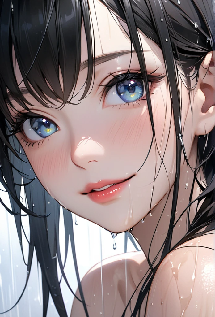 One Girl, Milk drips down, Shirtless, Sweating, Sweat drips down, hyper realism, highdetail, ray tracking, super detailh, highdetail, Bestquality, high quality, 8k --auto --s2