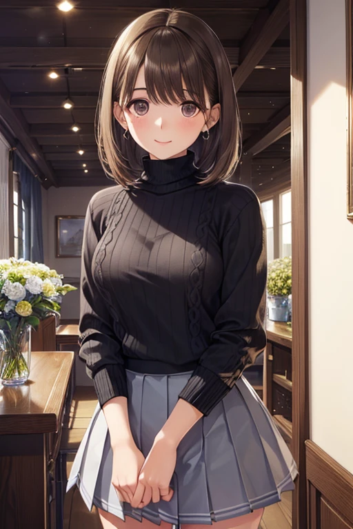 anegasaki nene、Shiny brown hair, short hair, (Beautiful brown eyes、Sparkling eyes, Fine grain)、smile、Ultra-detailed eyes、Highly detailed face, Highly detailed eyes,
Only one female, Walk slowly, (Sweater dress) (Leather skirt), Mature Woman, /
軽いsmile, (Masterpiece Top quality:1.2) Delicate illustrations, super detailed, break (carrying a designer bag) break (Luxury restaurant corridor:1.2) indoor, Detailed Background