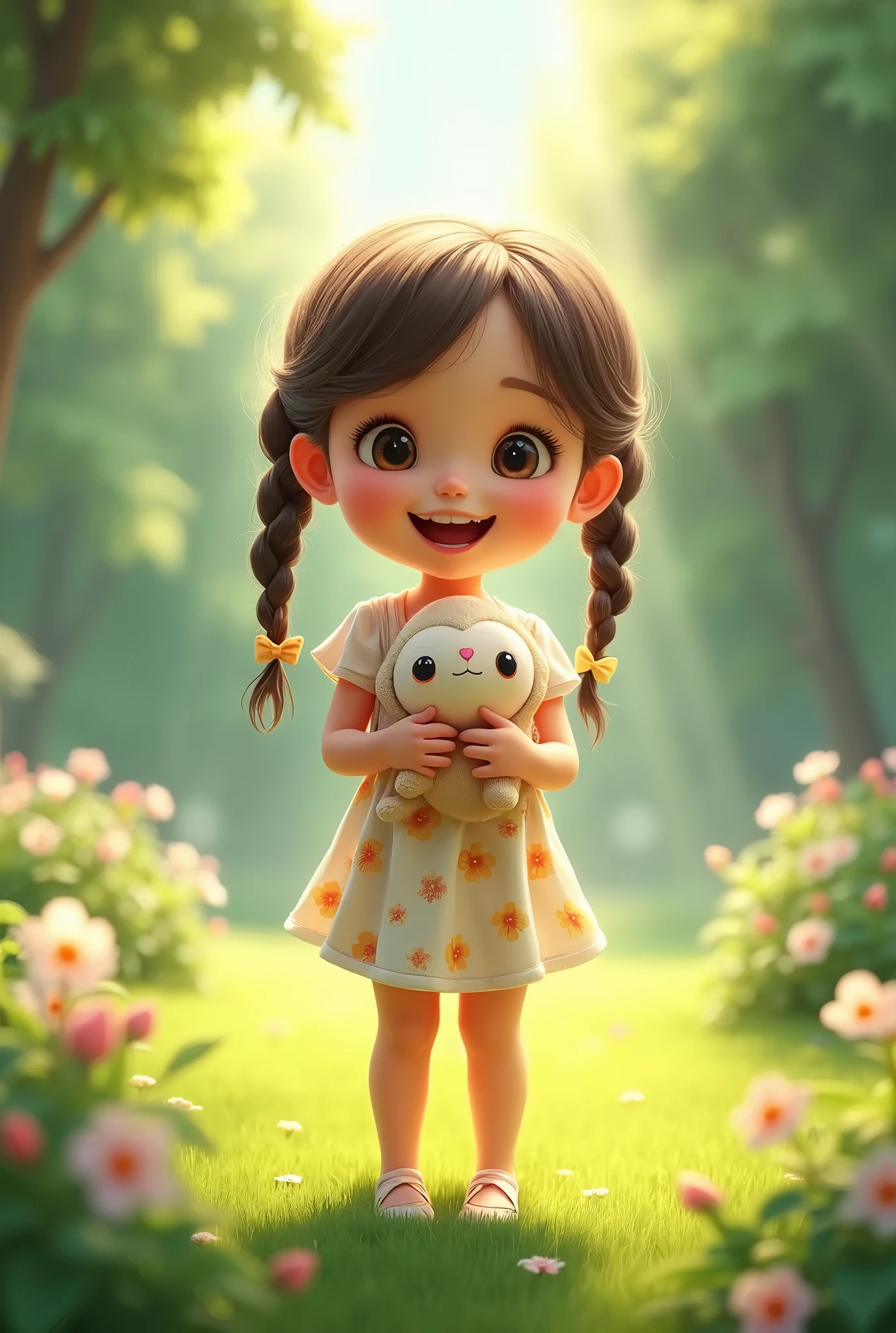 Little girl,grin, Facing the shot, Country roads, the detail, k hd.