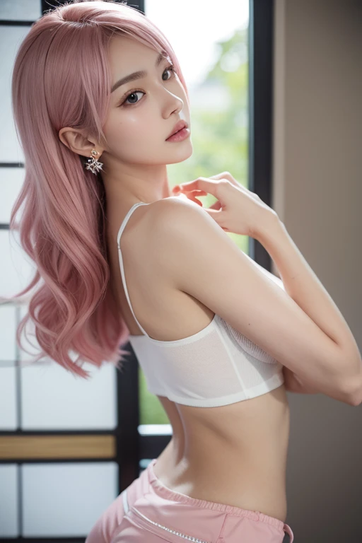 girl, 8 years old, korean, k-pop girl, very young, cutie, very skinny, anorexia, harmful, charming, Darling, bright blonde with pink hair, Informal, very long wavy hair, bright makeup, White wet transparent mini blouse, Cleavage, White miniskirt, tights, rectangular frame glasses, bright red lipstick, goth makeup, wet clothes, full length photo, ahegao, orgasm, skirt lift, masturbation, crotch cumdrip, bukkake, cumdrip, white tights, eyeliner, eye shadow, masturbating, allure, pissing herself, chocker, pissing stream, pissing through panties, tiny chest, Slim waist, small ass