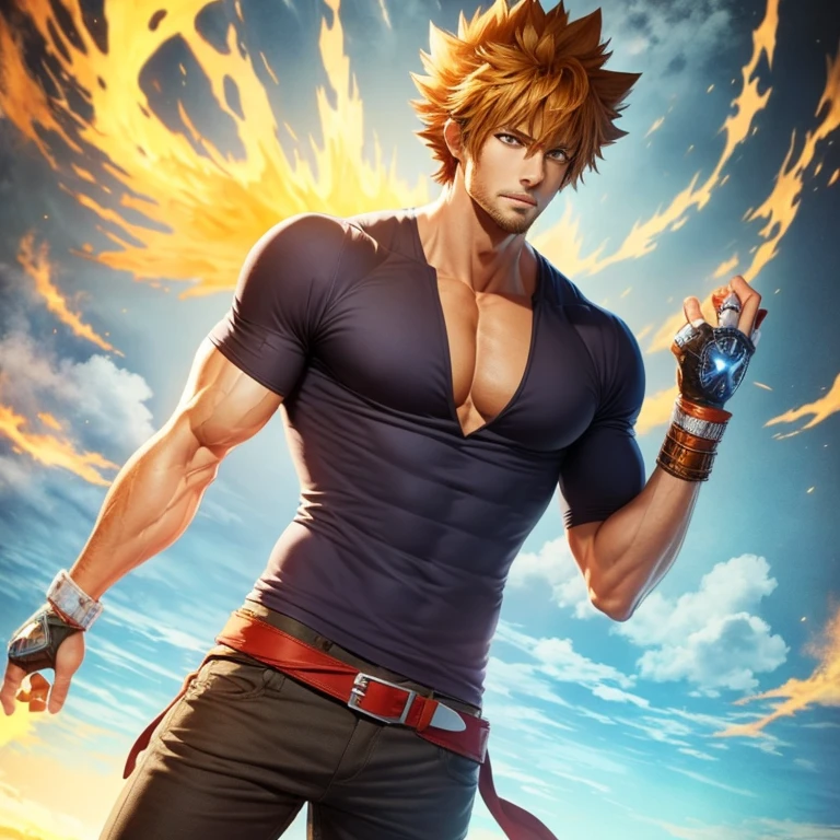 Tall, Handsome, Muscular, very masculine, broad shoulders, God, tsuna