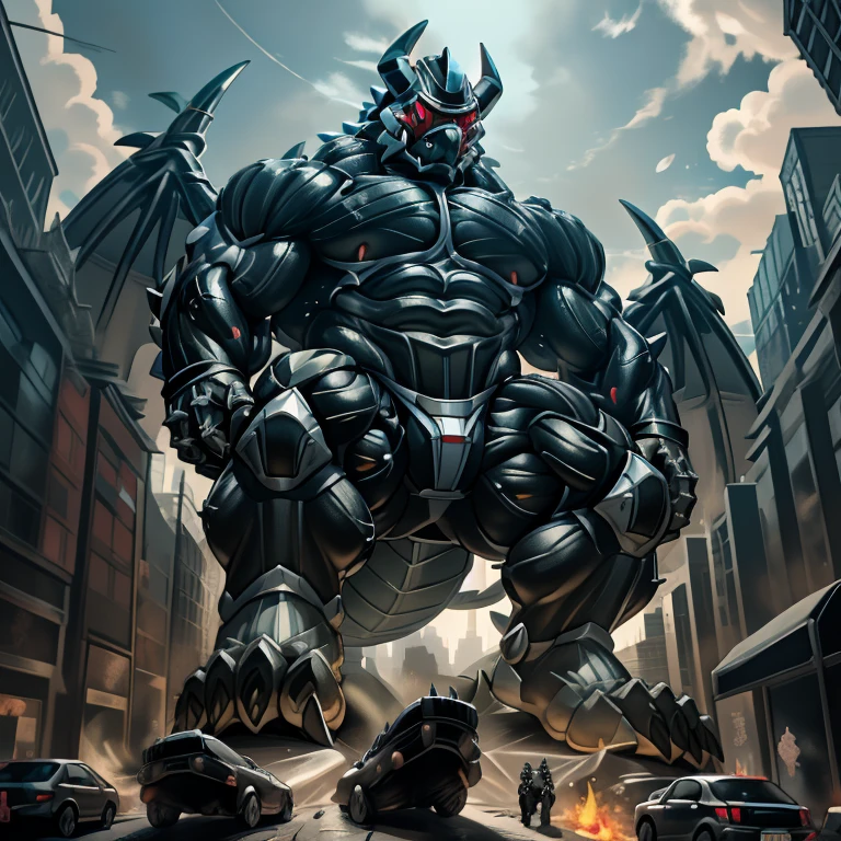 (masterpiece. official art. 8k. best quality. detailed full body. full body.)

(situation 1 : dominating LUCARIO. LUCARIO is over 1000 meters long. focus GIANT mechanical Muscular LUCARIO is trampling the city. Looking down. macro. stomp)

(situation 2 :smoke and flames rising from the destruction in the city)

(Additional details 1: Its nanosut emphasizes the muscles. wearing crNanosuit. nanosuit. creating crNanosuit. black visor. wearing a full-face helmet. hero in anime style.)

(Additional details 2: (Detailed head. Detailed Body. Detailed abs. gigantic muscles. HYPER MUSCLES. Gigachad Muscular. big muscle. pecs. triceps. traps. unusually developed muscular body. body full of huge muscles. showing off muscles. pectorales enormes. Exaggeratedly huge muscles. huge muscles. long legs.).

(Additional details 3: Spread wings. It has wings. have big wings. black wings. The claws are sharp. Sharp teeth.).

(Additional details 4: black color hyper penis. hyper black penis. big penis)