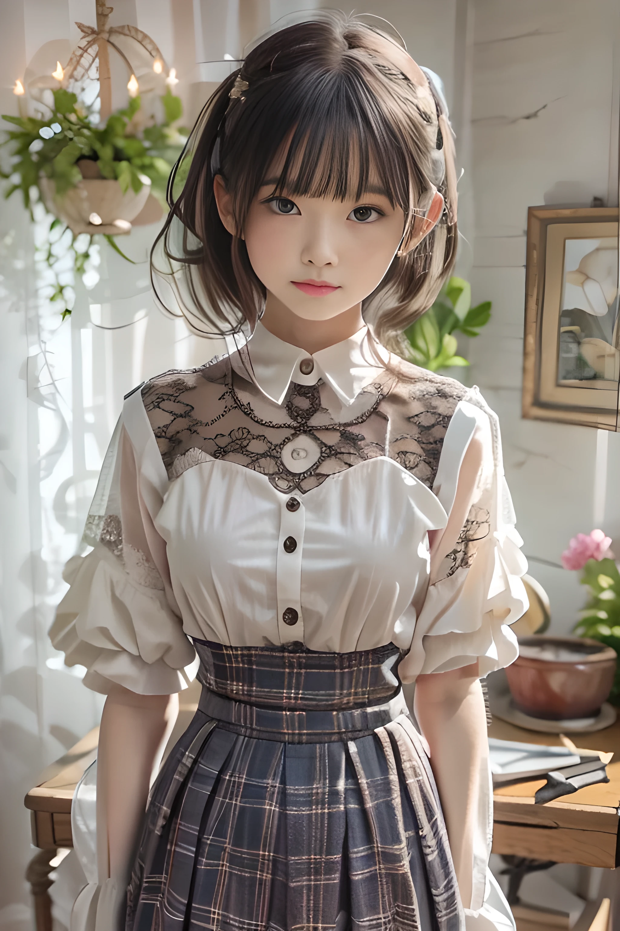 Arafed image of a woman in a dress and a blouse - SeaArt AI