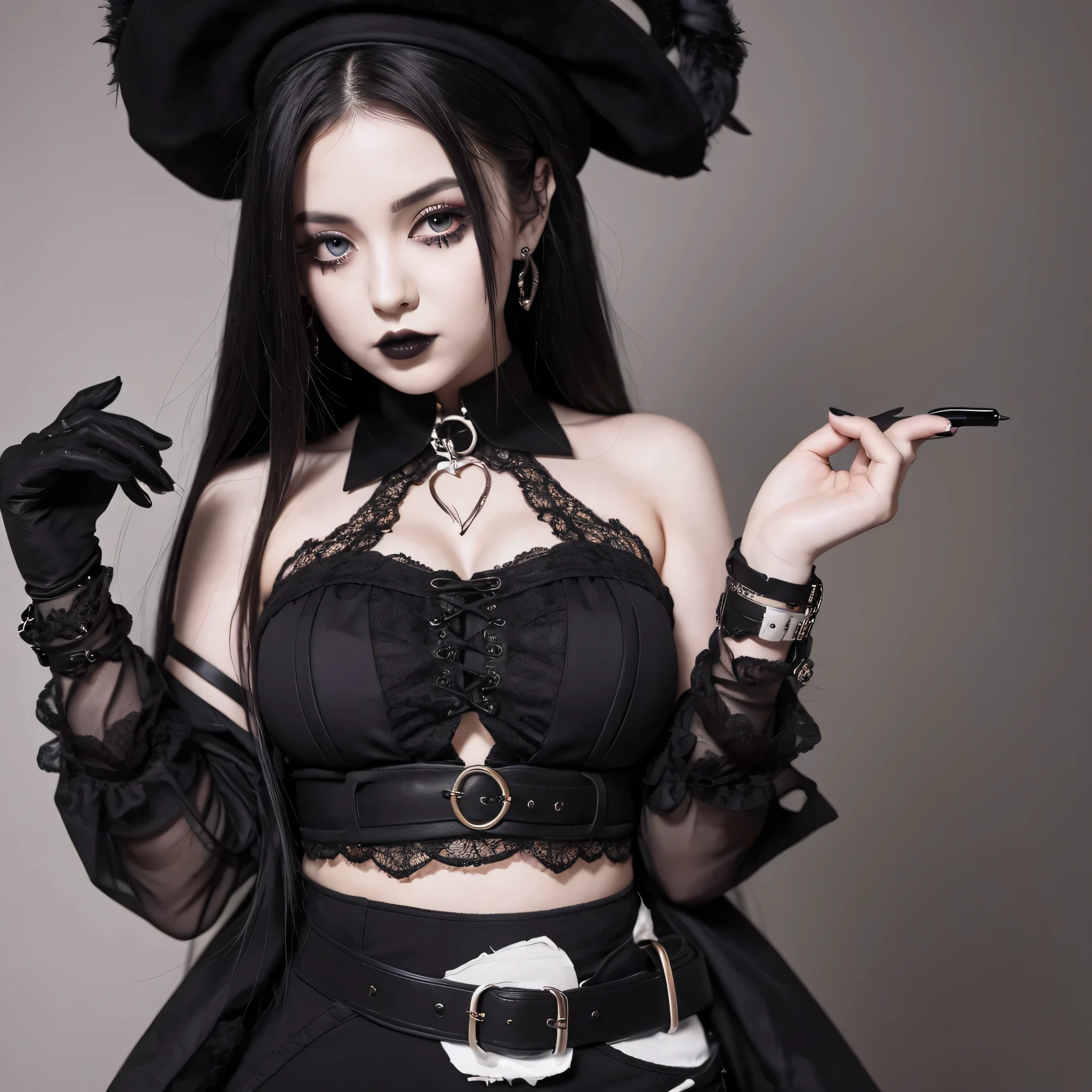Bristles in the pubic area、sullenness、Standing Full Body Pose、top-quality、Top image quality、masterpiece、girl with((10yaers old、dark outfit、prisoner、 Best Bust、Bust 85、a blond、Semi-long、Blue eyes、open chest wide、Valley、Happiness、A slender、Provocative behavior、Evil face、Handcuffed、High laughter、Skull Tattoo、Tattoo of roses、Targeting your audience、Tighten blue rose hair、Black aura,Dark Forces,NSFW、hiquality、Beautiful Art、Background with((prison、Dark impression、House of Darkness、many chains))、masutepiece、Elaborate design、visualart、dark art,