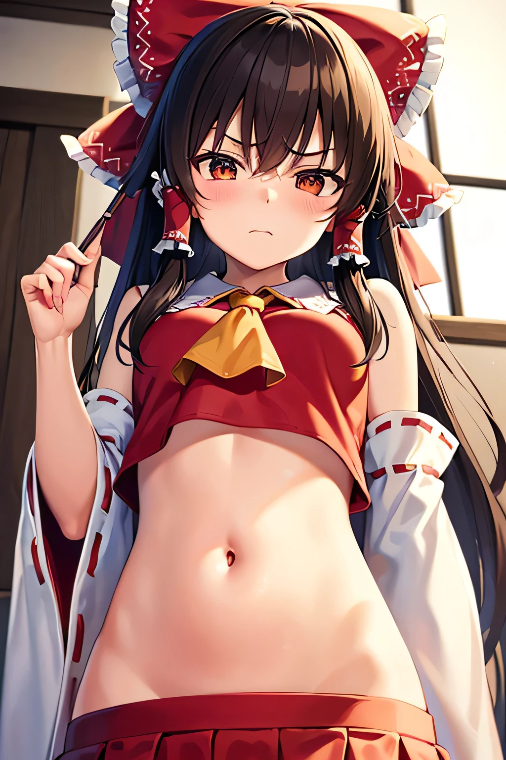 NSFW,masterpiece,Highest quality,High resolution,Super detailed,Nekone \(Utawarerumono\),Brown Hair、（Red Eye：1.3）、ribbon,Twin tails、ヘアribbon、Mole、目の下のMole,Small breasts,blush,Expecting face,(Prostitute),Brothel,Japanese-style room