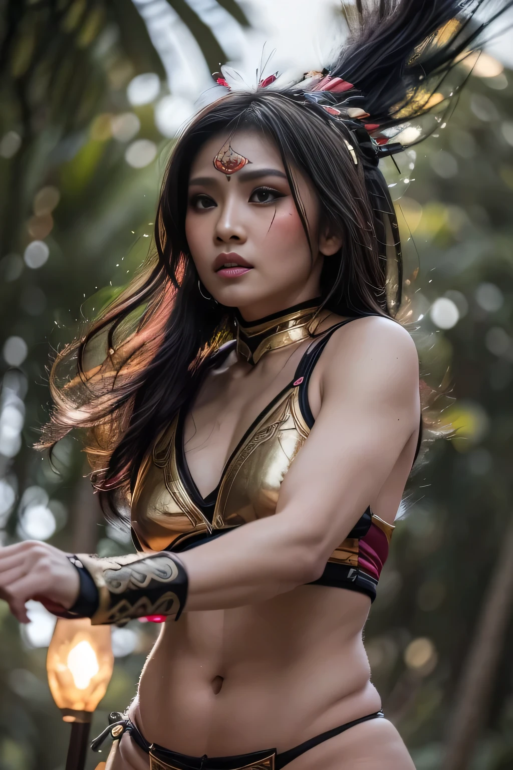 arafed woman in a costume with arrows and a bow, traditional beauty, traditional makeup, portrait of modern darna, by I Ketut Soki, inspired by I Ketut Soki, female dancer, inspired by reyna rochin, inspired by Sasha Putrya, apsaras warrior, traditional dress, traditional art, sukhothai costume, in costume
2
arafed woman in a costume with arrows and a bow, a sketch by I Ketut Soki, tumblr, sumatraism, traditional beauty, traditional makeup, portrait of modern darna, female dancer, apsaras warrior, traditional dress, traditional art, sukhothai costume, in costume, javanese mythology, bali, traditional, wearing authentic att