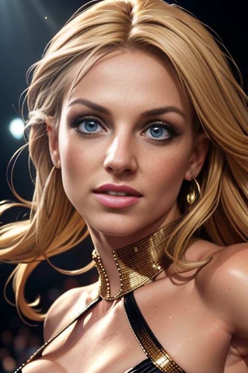 Amber Heard, the beautiful model, she is 28 years old today. She is a Peixes sign, standing at 1.65m tall, and weighing 52kg. Her skin color is white, and she has blue eyes, blond hair, long hair length, small bust, small waist, and large hips. She is wearing a Navy blue button-up blouse, black midi skirt, black loafers, black crossbody bag, gold hoop earrings, and a leather bracelet look, in a Studio with white background and high-contrast lighting setting, striking a Half-body photo, facing away from the camera, looking back over the shoulder pose. , red lips, chromatic aberration abuse, UHD, retina, masterpiece, accurate, anatomically correct, textured skin, super detail, high details, high quality, award-winning, best quality, high-res, 1080P, HD, 4K, 8K, 16K --q 5