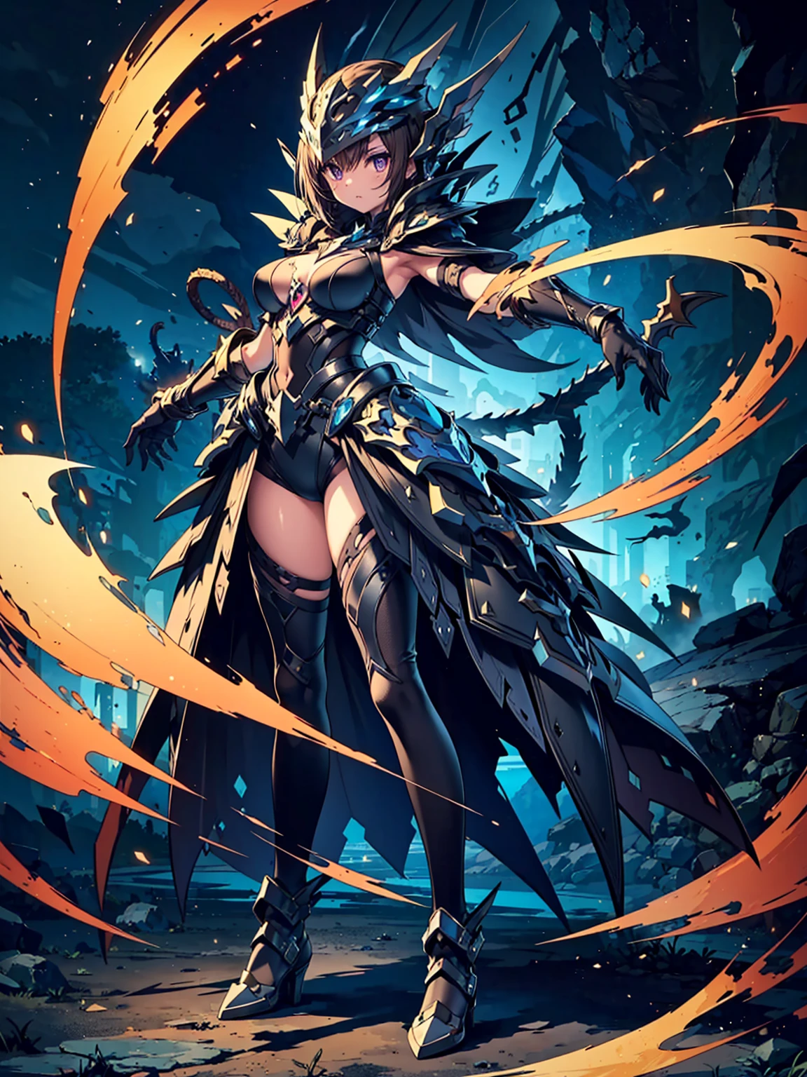 Black and orange world、1girl,