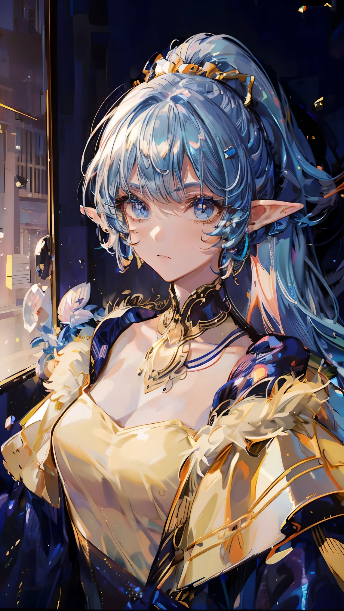 (((masterpiece, best quality, 8k resolution, sharp focus, Intricate details, beautiful girl, glowing eyes, Face Golden Ratio, otherworldly liquid, watercolor, ((Pastel)), Bright colors, whimsical, Multifaceted, focus sharp, very high resolution, fine detail, fantasy princess outfit sexy ball, ((round eyes)), iridescent bubbles, castle landscape in the background)