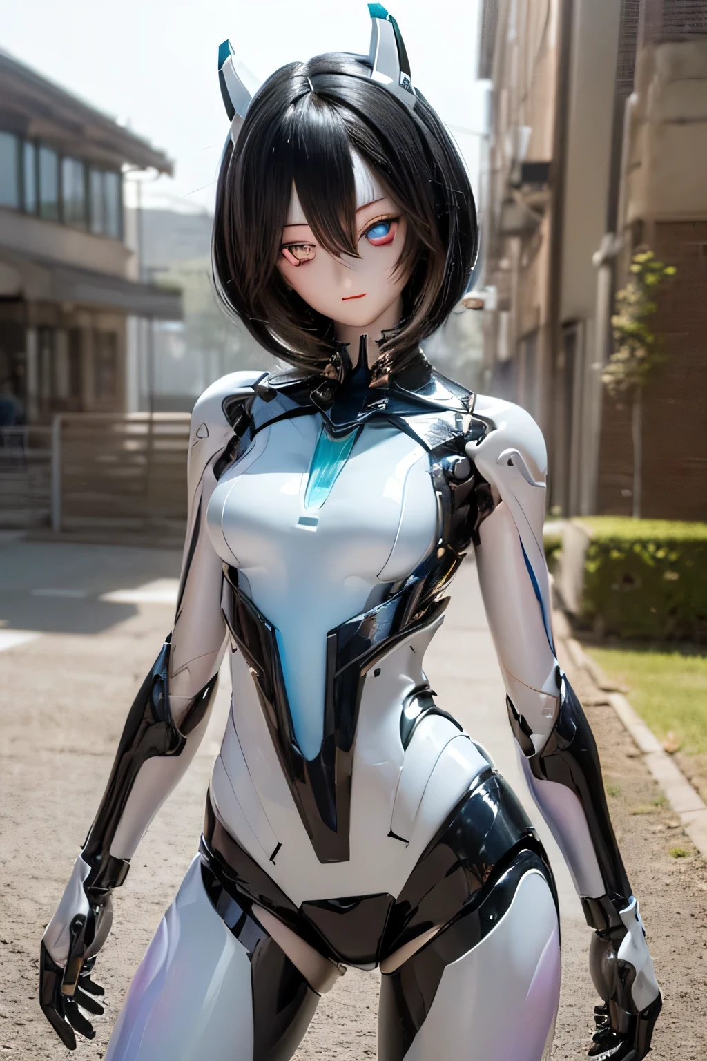((((masterpiece))), (best quality)))), (((ultra-detailed))), (CG illustration), ((extremely delicate and beautiful)), (cute and delicate face), cinematic light, ((1 mechanical girl)), solo, full body, (machine made joints:1.4), ((mechanical limb) ), (blood vessels connected to tubes), ((mechanical vertebrae attached to the back), ((mechanical cervical vertebrae attached to the neck)), ((sitting)), expressionless, (armor attached to the head and body: 1.5), (character focus), science fiction