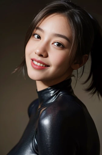 (RAW Photography:1.2)、top-quality、a beautiful detailed girl、tight water suit、latex wet suit, a smile、Twin-tailed、extremely detailed eye and face、beatiful detailed eyes、huge filesize、hight resolution、hight resolution、8k wallpapenely detail、Highly detailed ticker uniform 8k wallpaper、Light on the face、movie lighting、16-year-old girl、sexy pose、(photorealisim:1.4)、illustratio、surrealism、 frombelow、super detailing、masterpiece